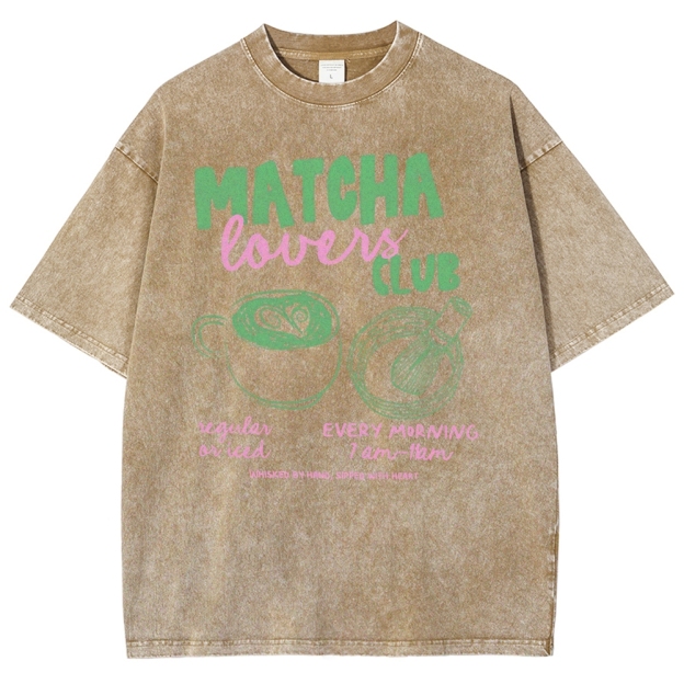 Matcha Lovers Club Washed T-Shirt 