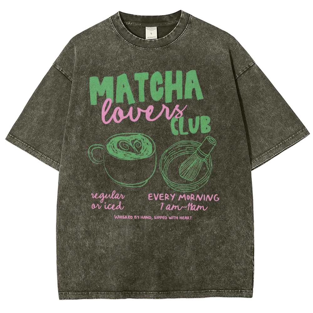 Matcha Lovers Club Washed T-Shirt 