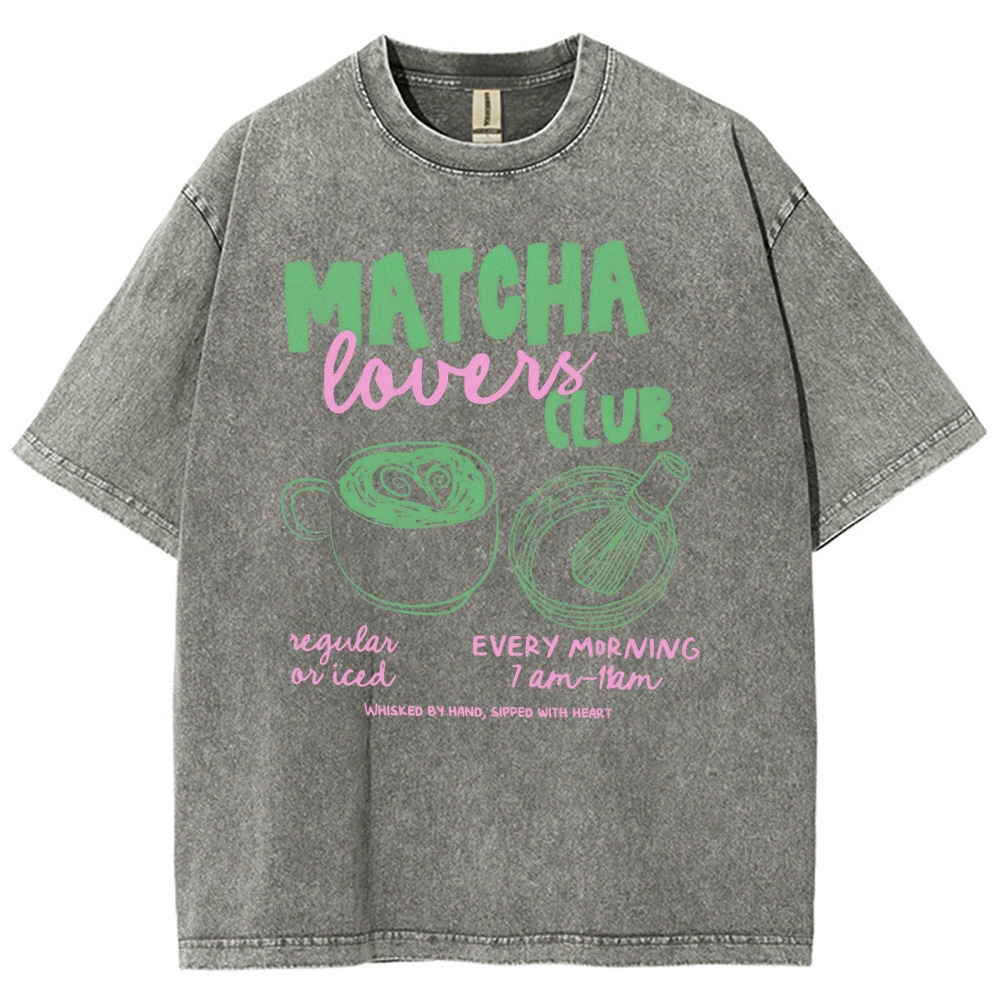 Matcha Lovers Club Washed T-Shirt 