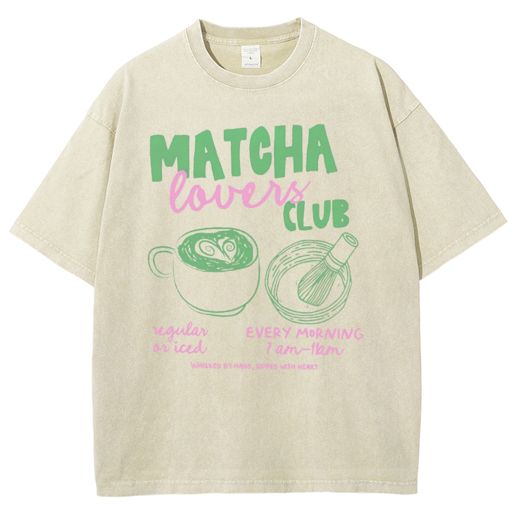 Matcha Lovers Club Washed T-Shirt 