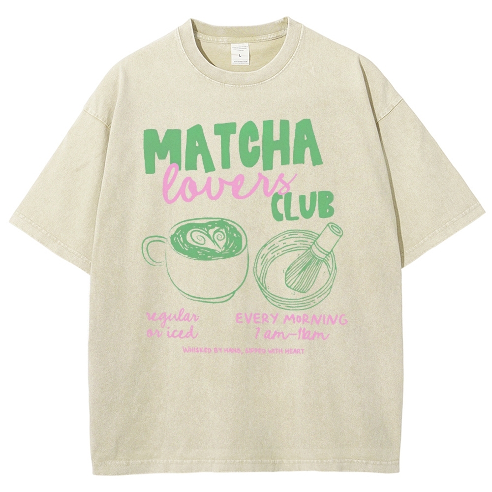 Matcha Lovers Club Washed T-Shirt 