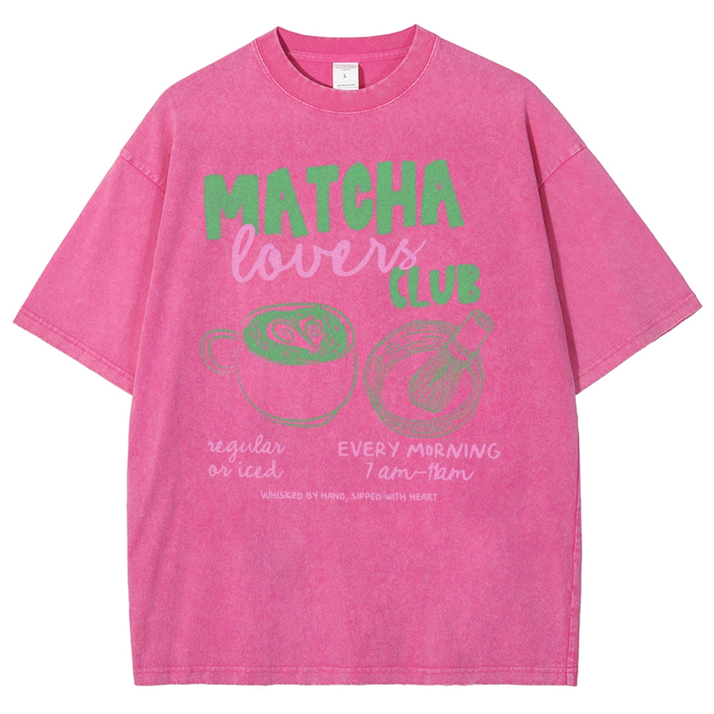 Matcha Lovers Club Washed T-Shirt 