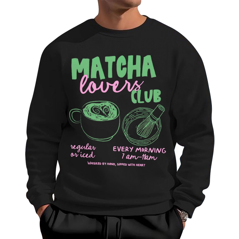 Matcha Lovers Club Cotton Sweatshirts 