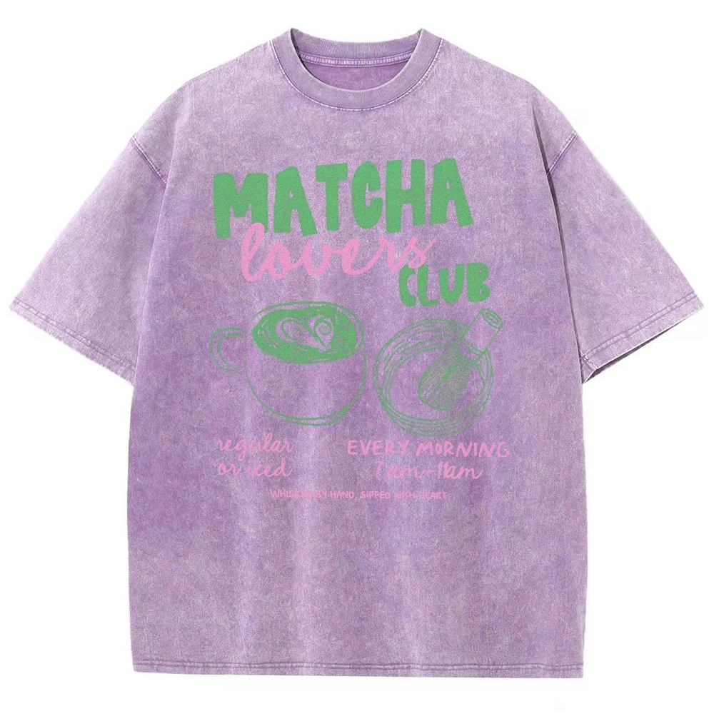 Matcha Lovers Club Washed T-Shirt 