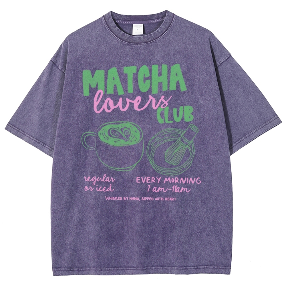 Matcha Lovers Club Washed T-Shirt 