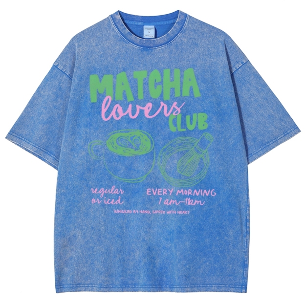 Matcha Lovers Club Washed T-Shirt 