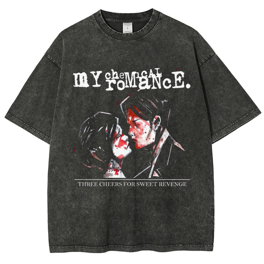 Retro "My Chemical Romance" Dark Romance Graphic Washed T-Shirt