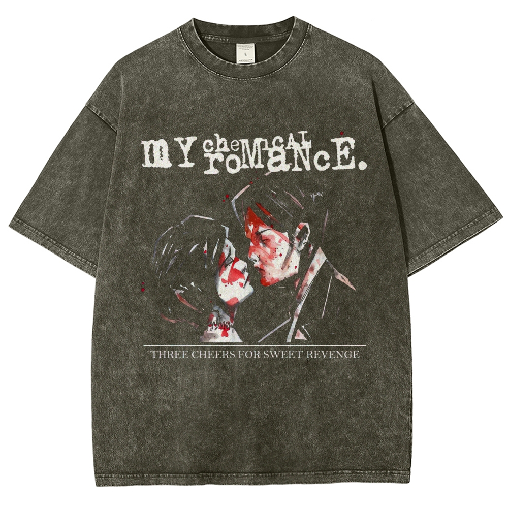Retro "My Chemical Romance" Dark Romance Graphic Washed T-Shirt