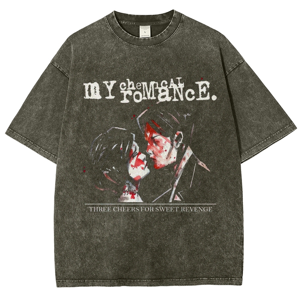 Retro "My Chemical Romance" Dark Romance Graphic Washed T-Shirt