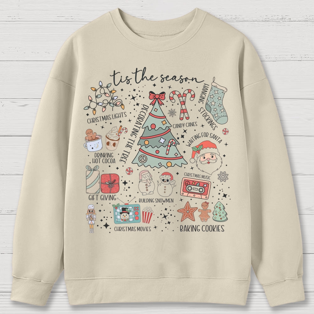 Christmas Tis the Season Cotton Sweatshirts