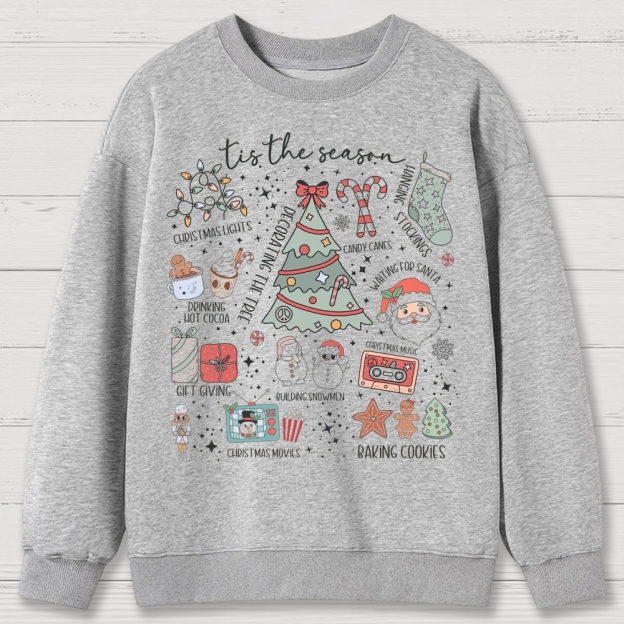 Christmas Tis the Season Cotton Sweatshirts