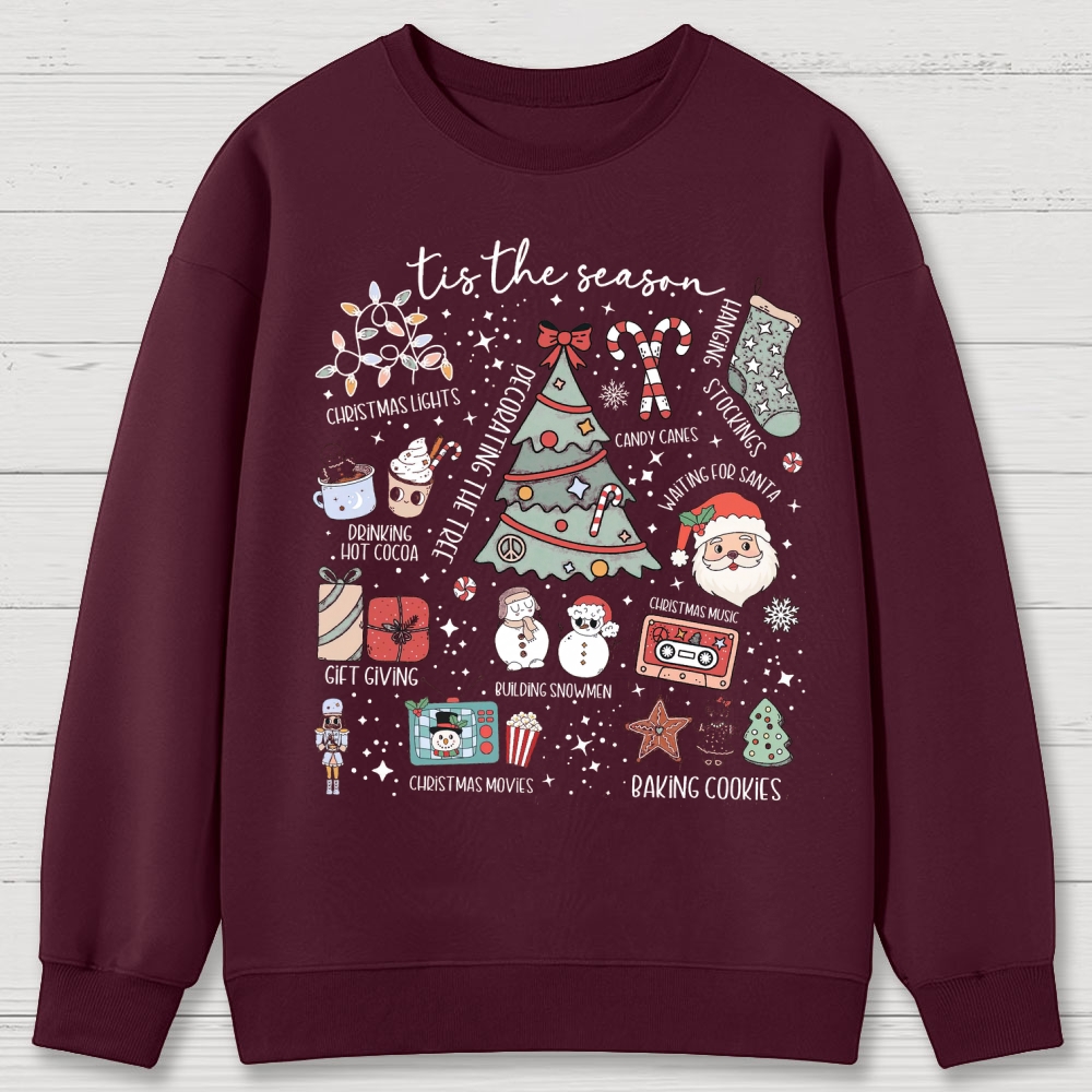 Christmas Tis the Season Cotton Sweatshirts