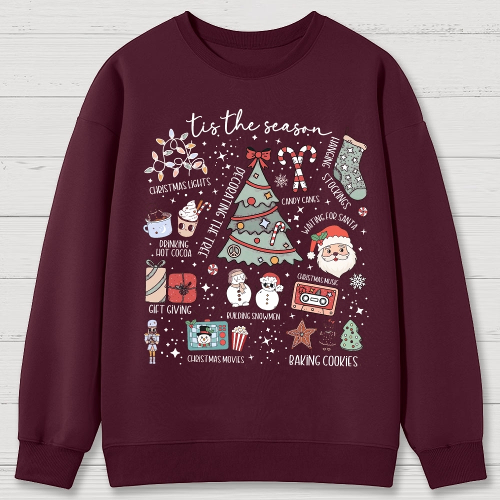 Christmas Tis the Season Cotton Sweatshirts