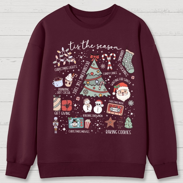 Christmas Tis the Season Cotton Sweatshirts