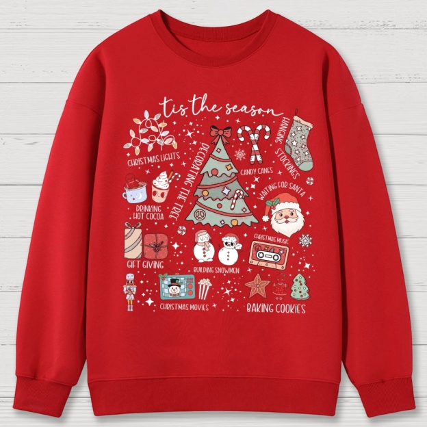 Christmas Tis the Season Cotton Sweatshirts