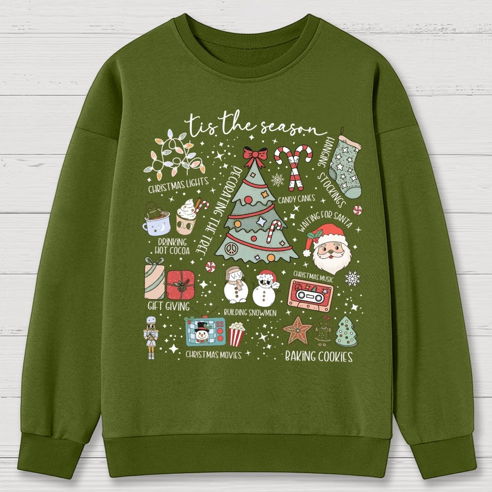 Christmas Tis the Season Cotton Sweatshirts