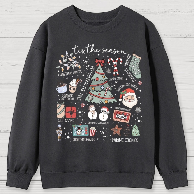 Christmas Tis the Season Cotton Sweatshirts