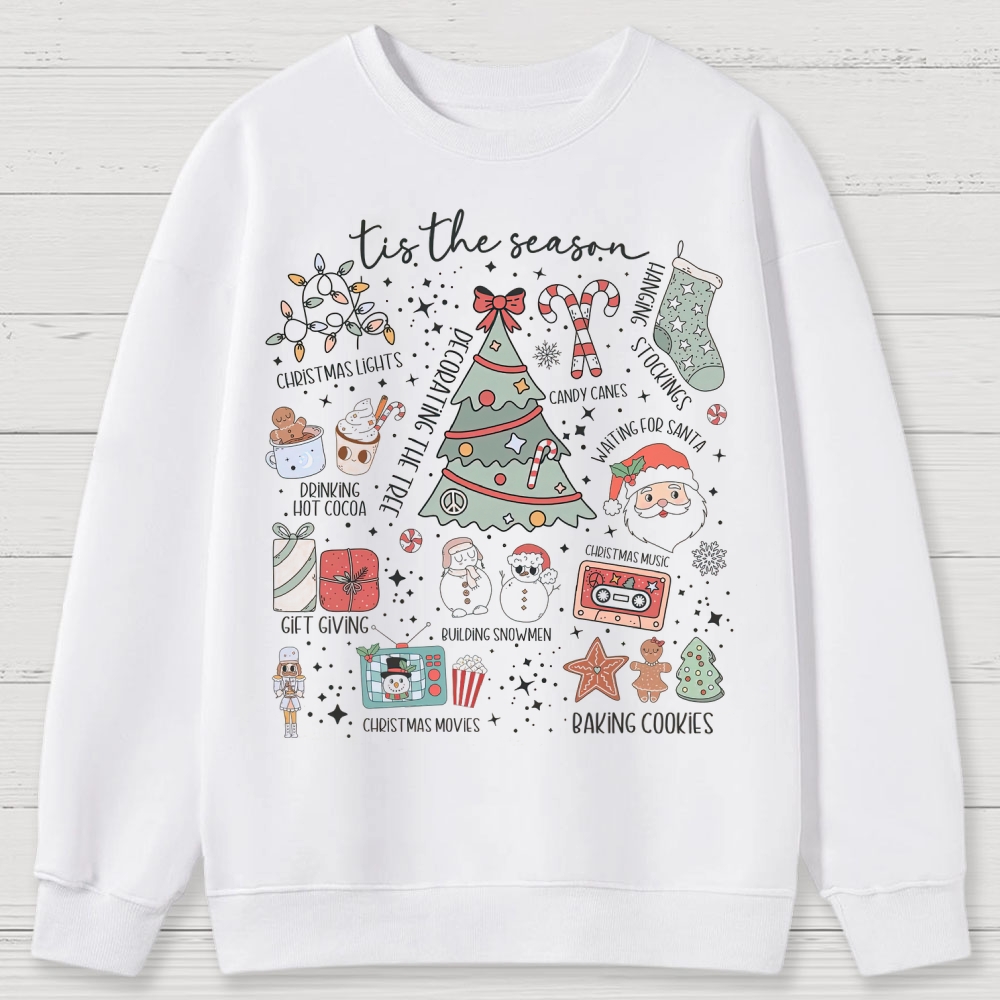 Christmas Tis the Season Cotton Sweatshirts