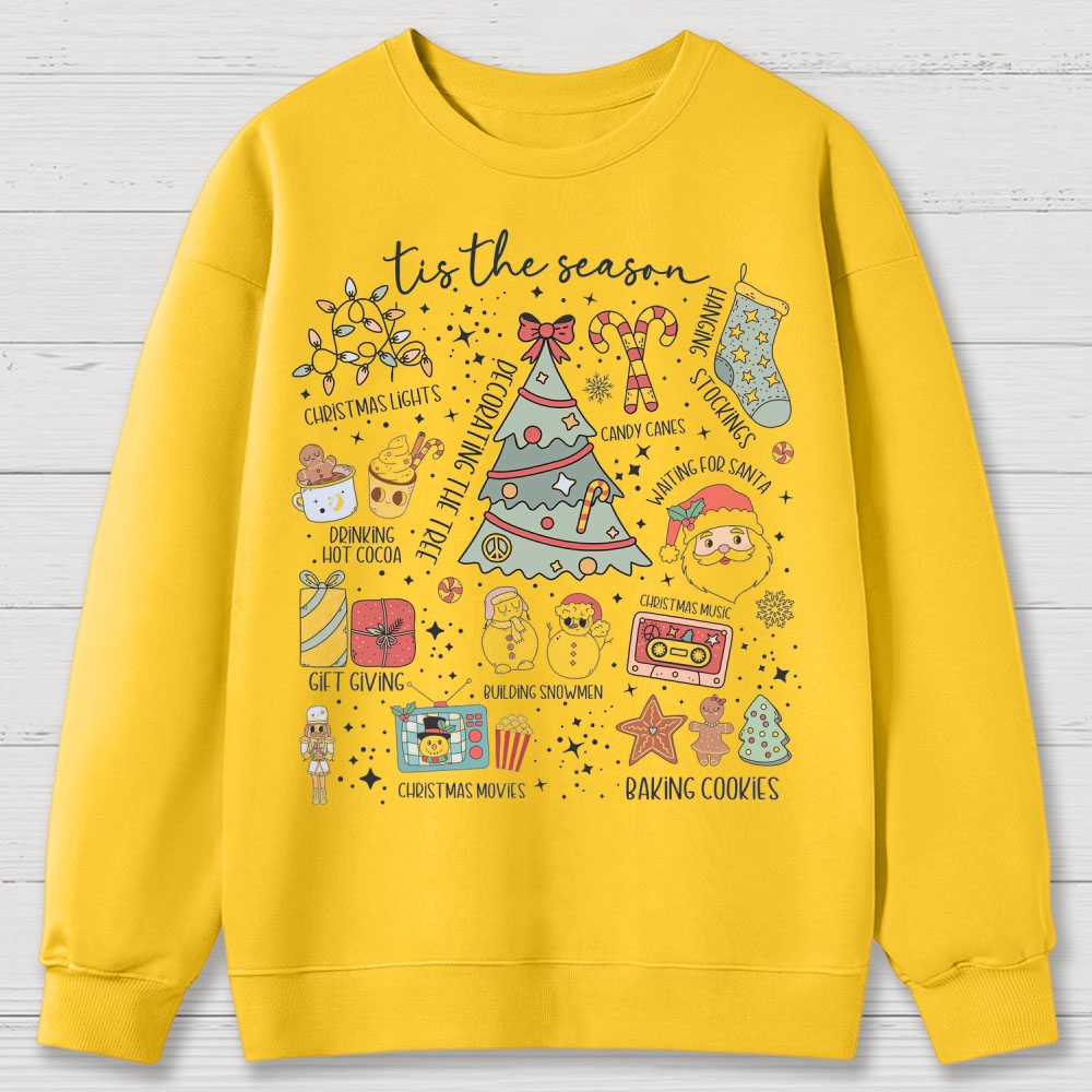 Christmas Tis the Season Cotton Sweatshirts