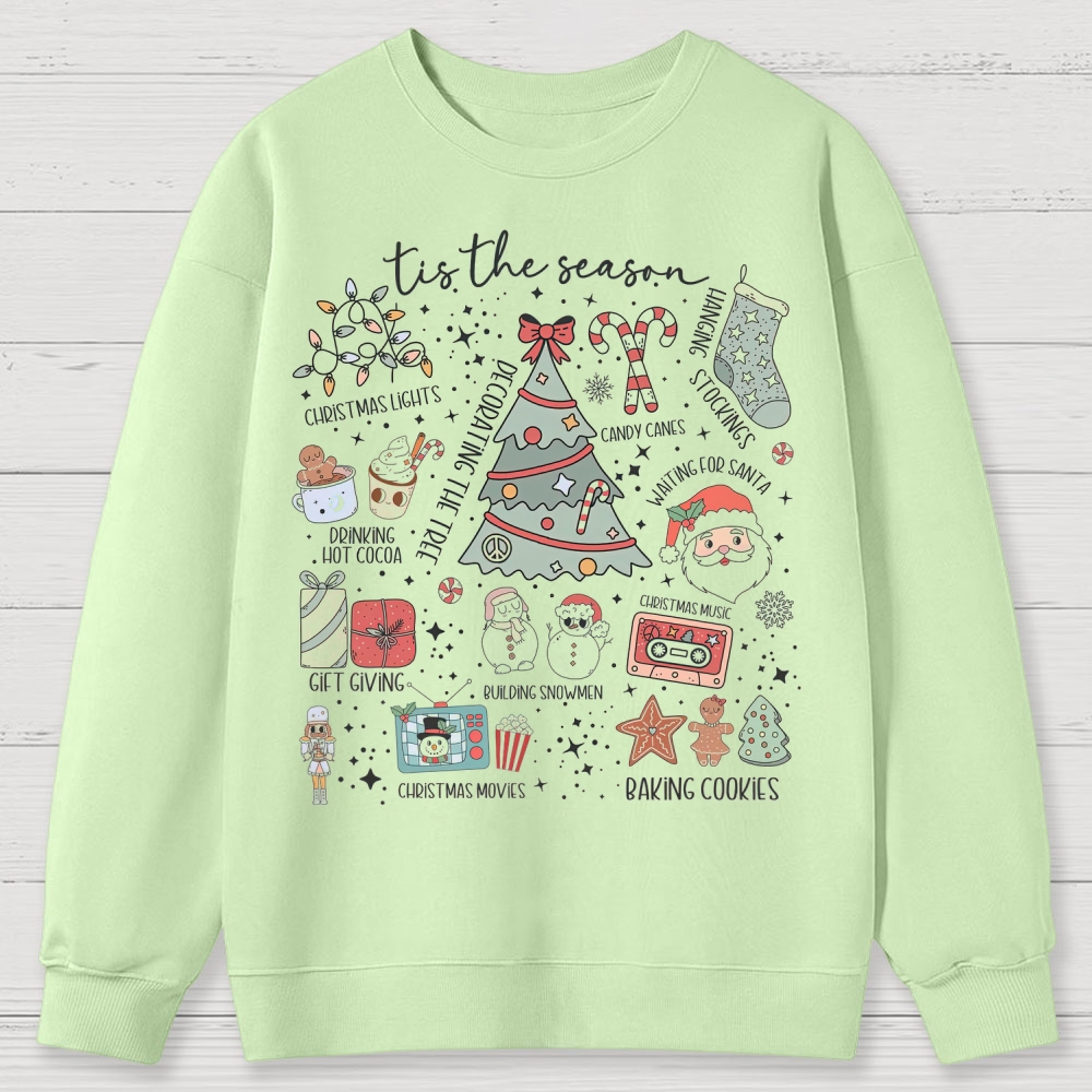 Christmas Tis the Season Cotton Sweatshirts