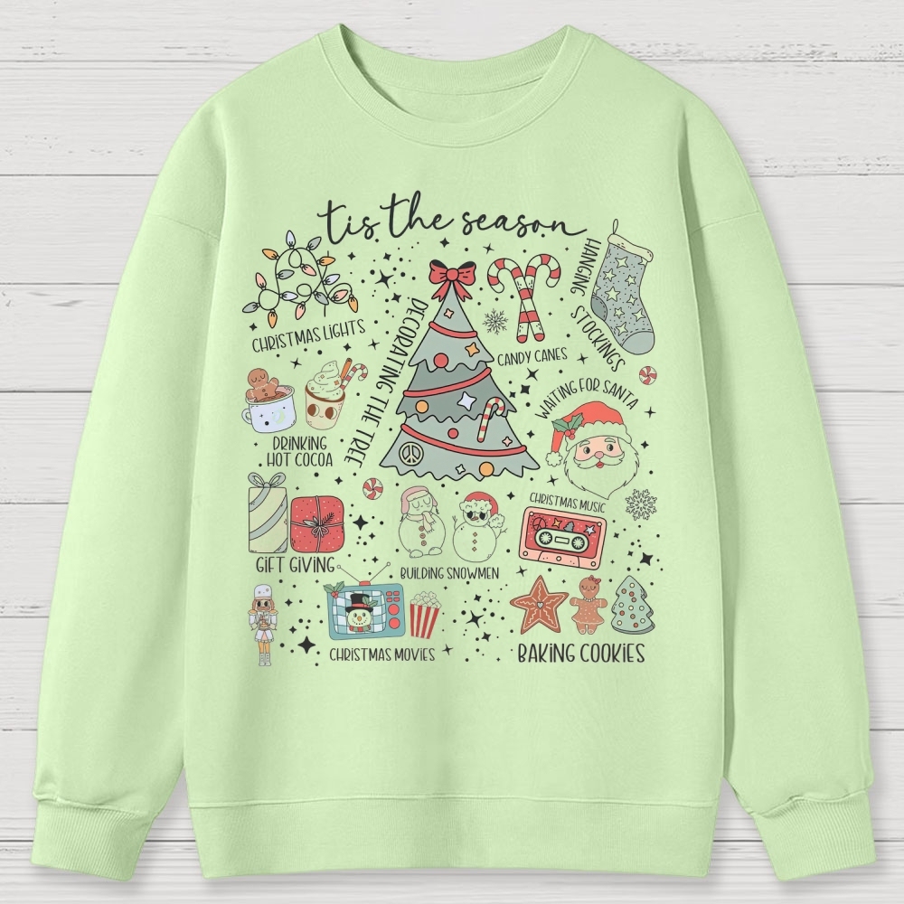 Christmas Tis the Season Cotton Sweatshirts