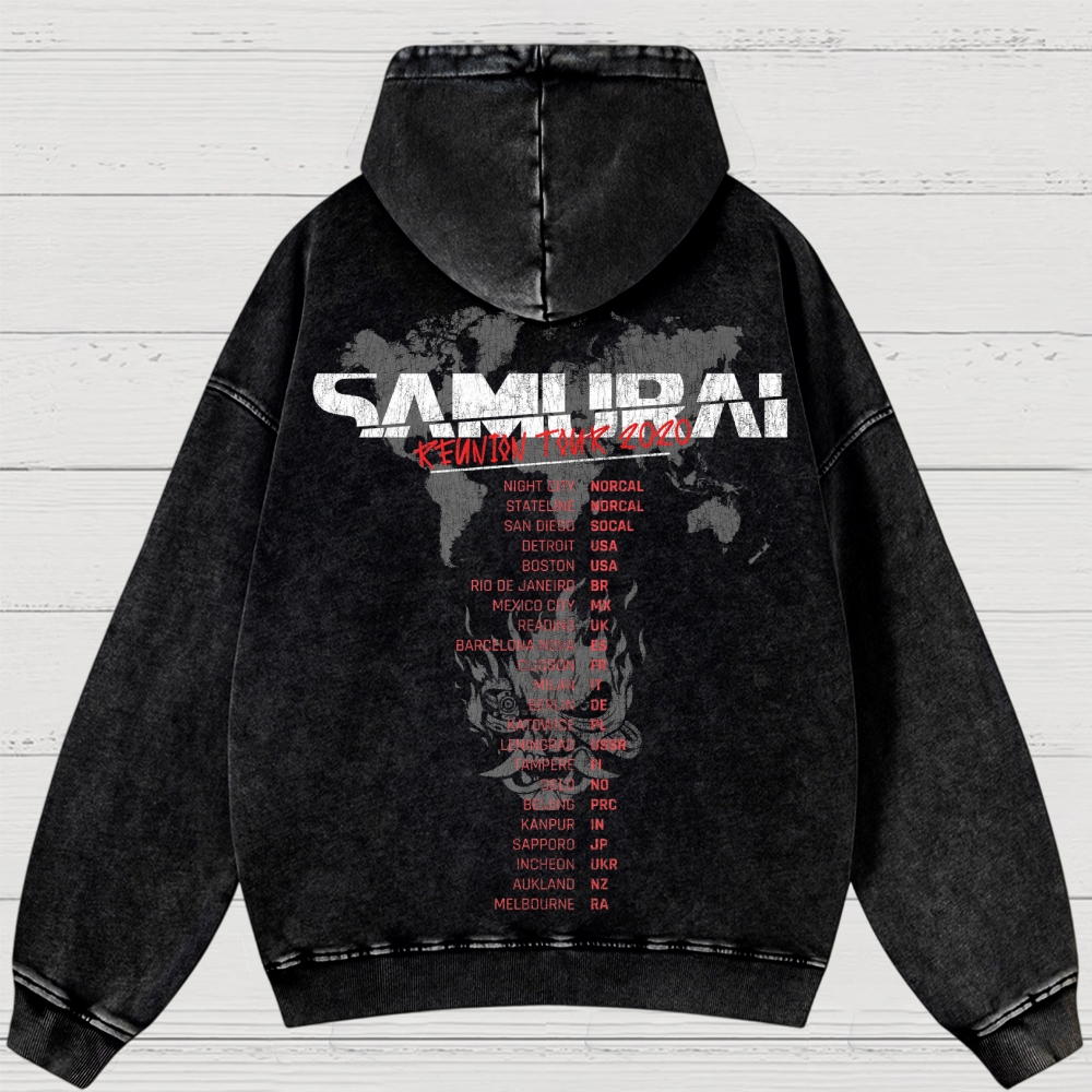 Red Mask Rebellion Washed Hoodies 