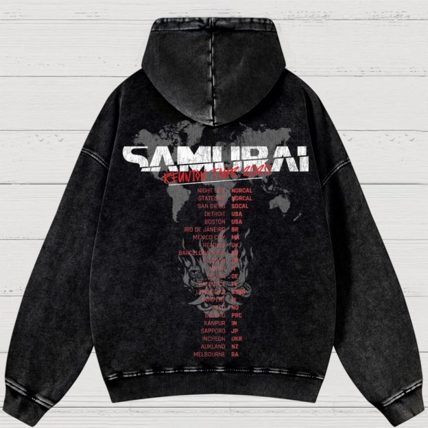 Red Mask Rebellion Washed Hoodies 