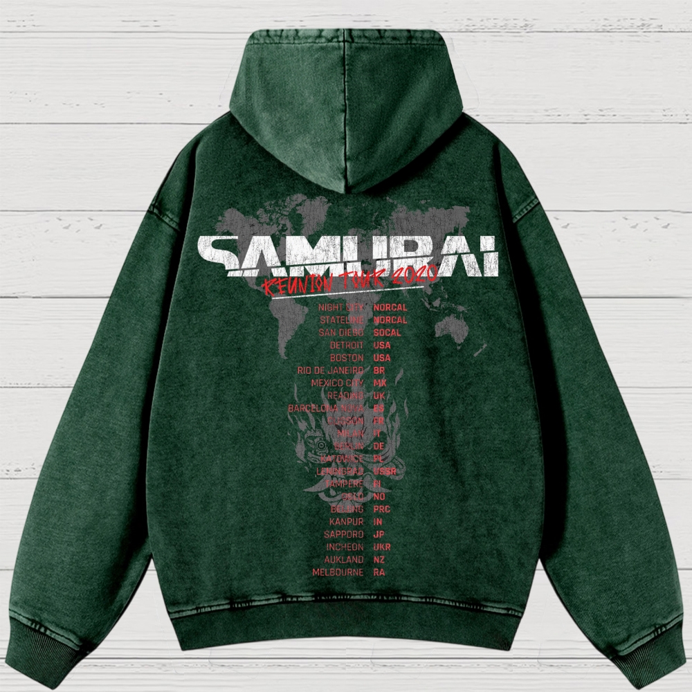 Red Mask Rebellion Washed Hoodies 