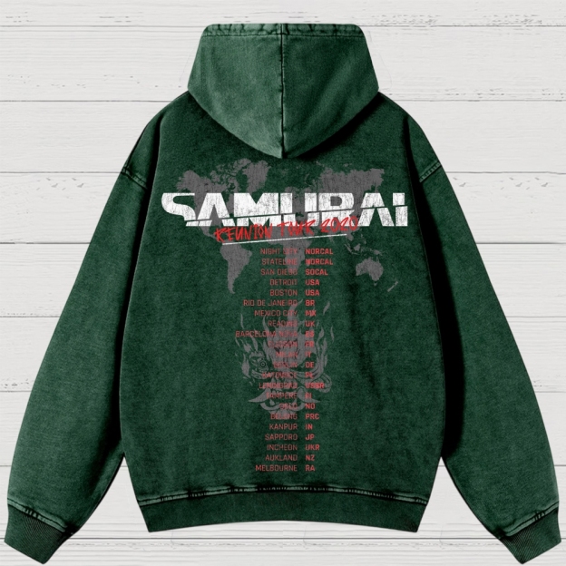 Red Mask Rebellion Washed Hoodies 