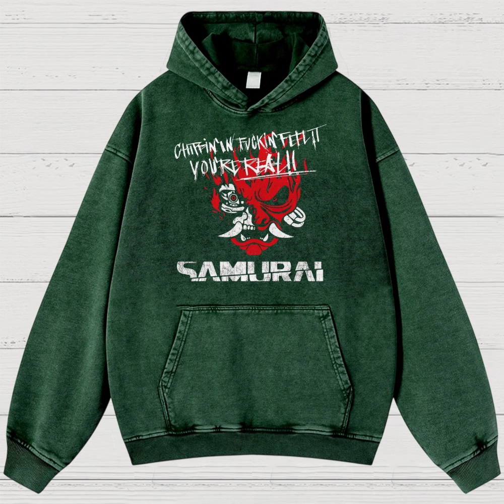 Red Mask Rebellion Washed Hoodies 