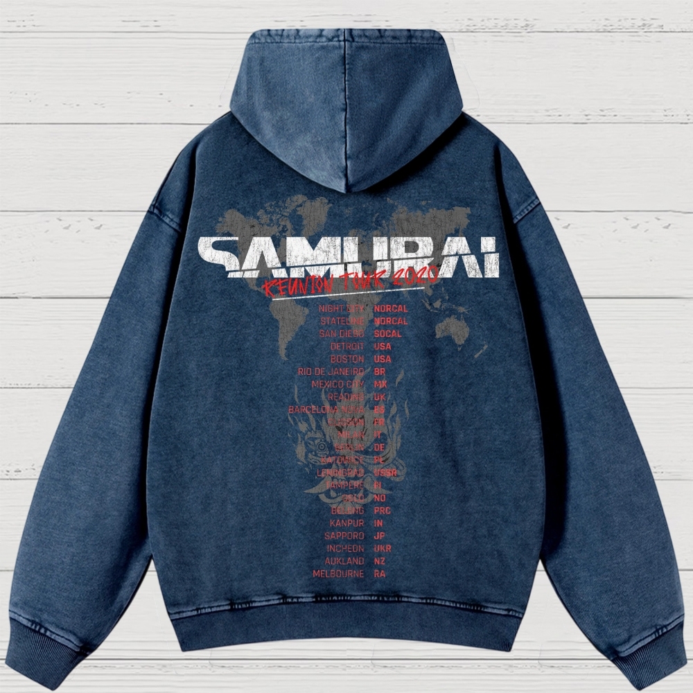 Red Mask Rebellion Washed Hoodies 