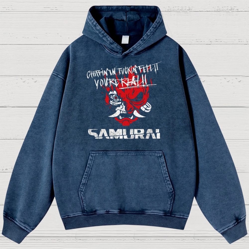 Red Mask Rebellion Washed Hoodies 