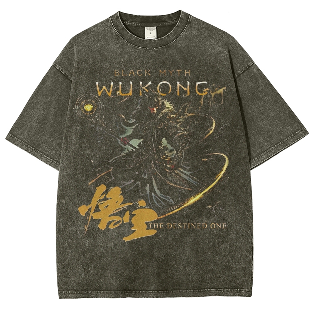 "Black Myth Wukong: The Destined One" Graphic Washed T-Shirt