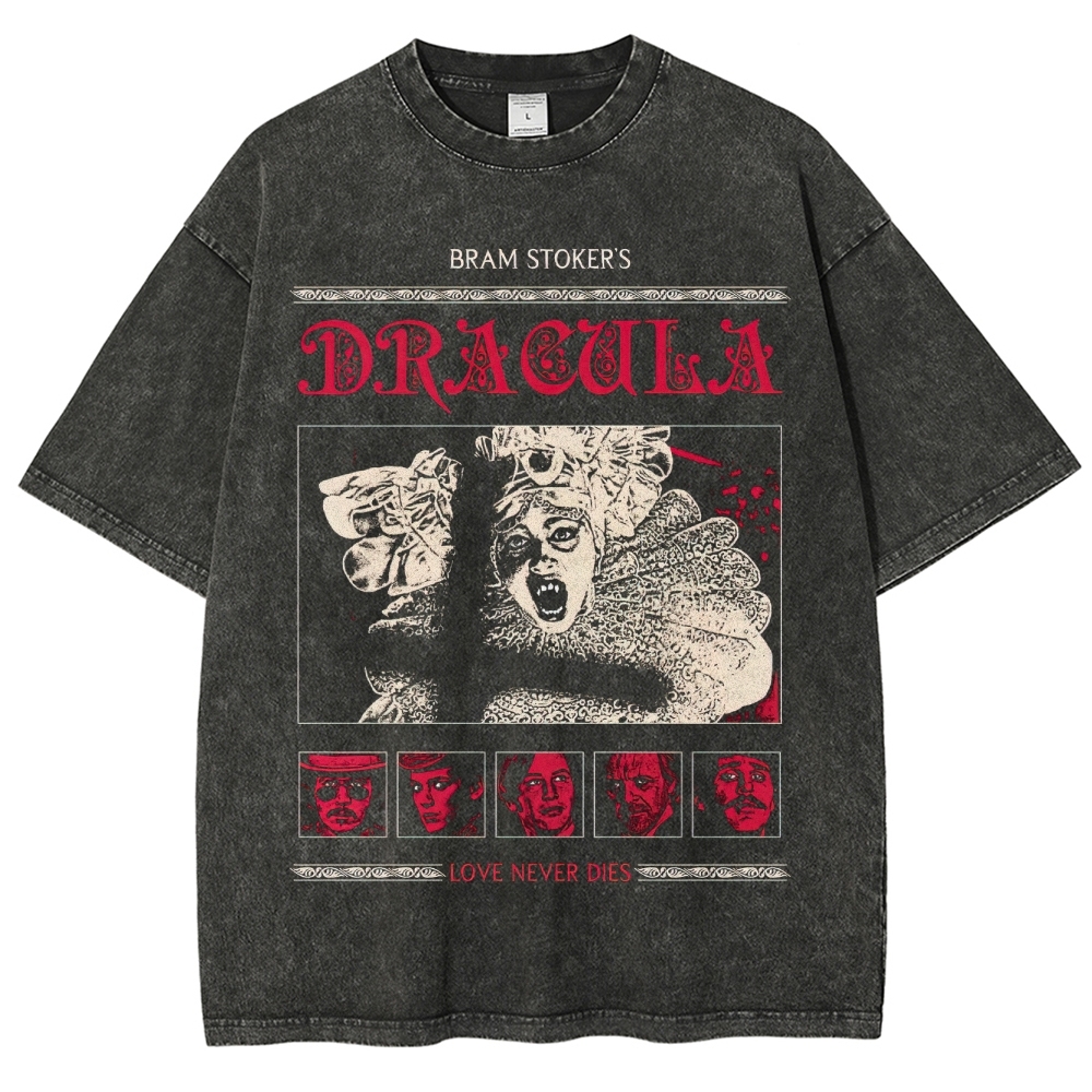 Horror Graphic Washed T-Shirt Washed T-Shirt