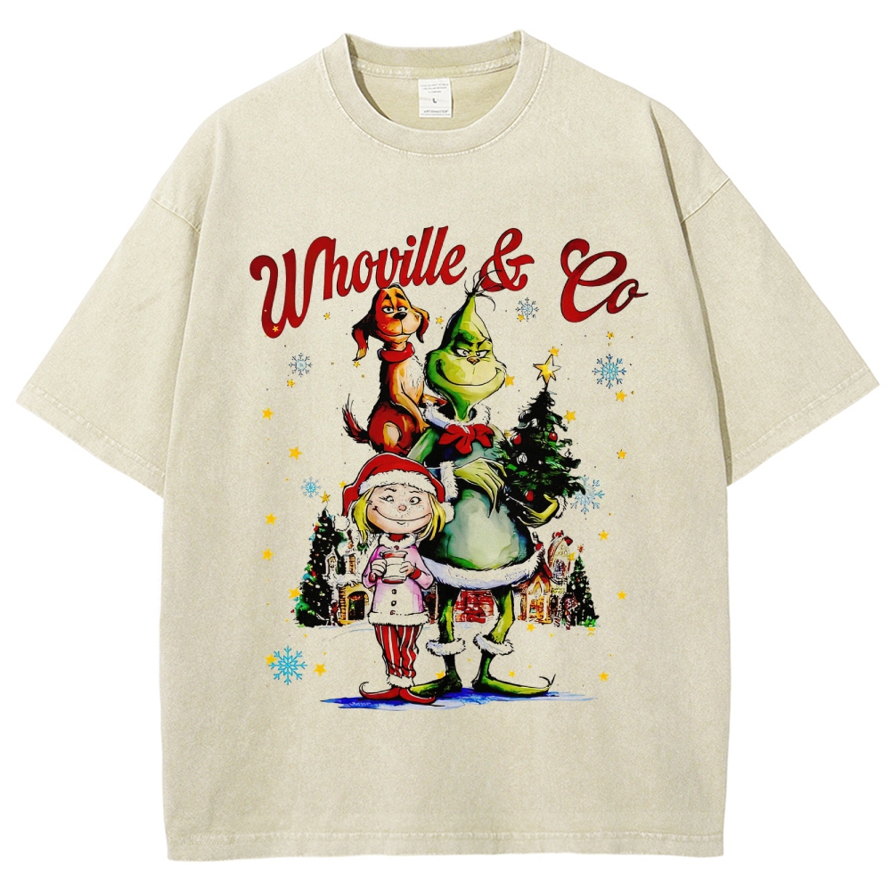 "Whoville & Co" Christmas Graphic Washed T-Shirt
