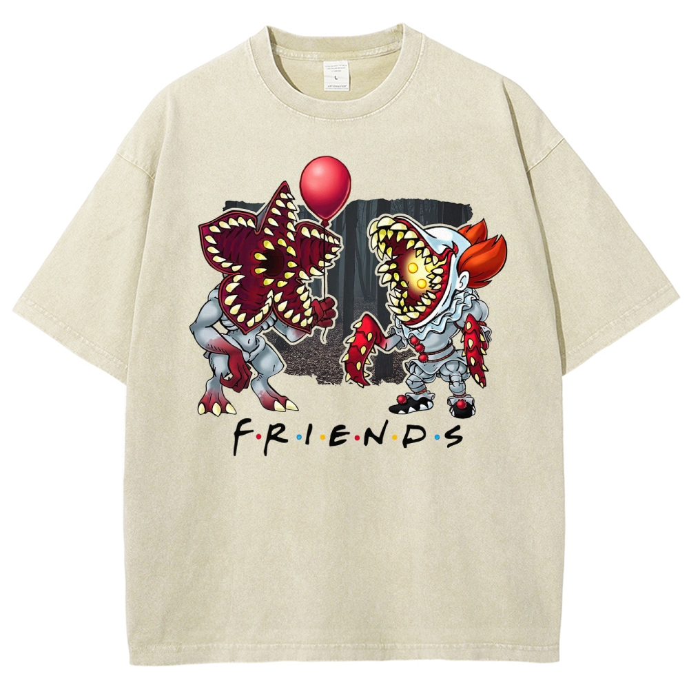 "Horror Friends"  Washed T-Shirt 