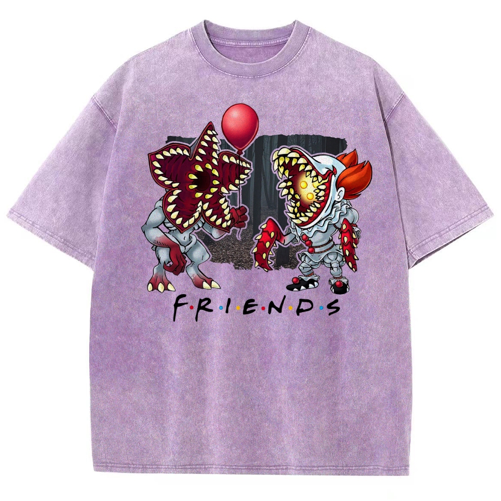 "Horror Friends"  Washed T-Shirt 