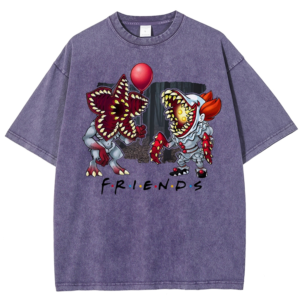 "Horror Friends"  Washed T-Shirt 
