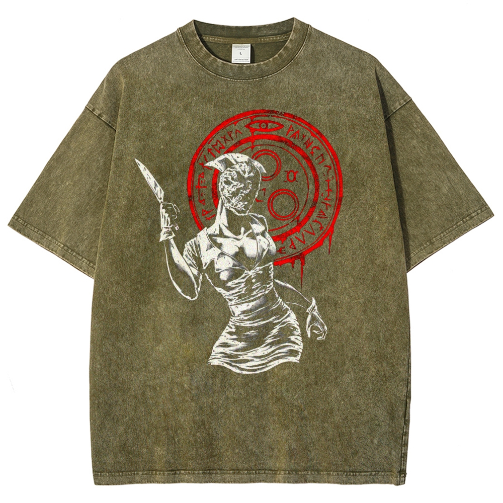 Occult Medical Horror Washed T-Shirt 