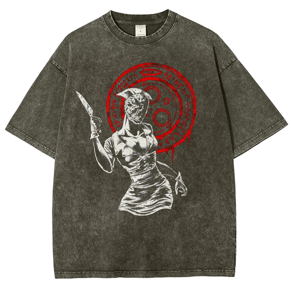 Occult Medical Horror Washed T-Shirt 