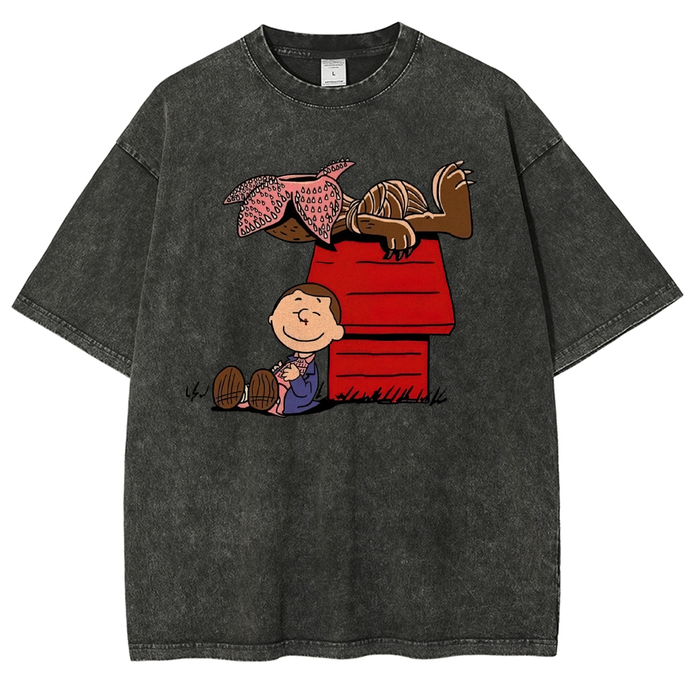 Demogorgon Crossover Graphic Washed T-Shirt