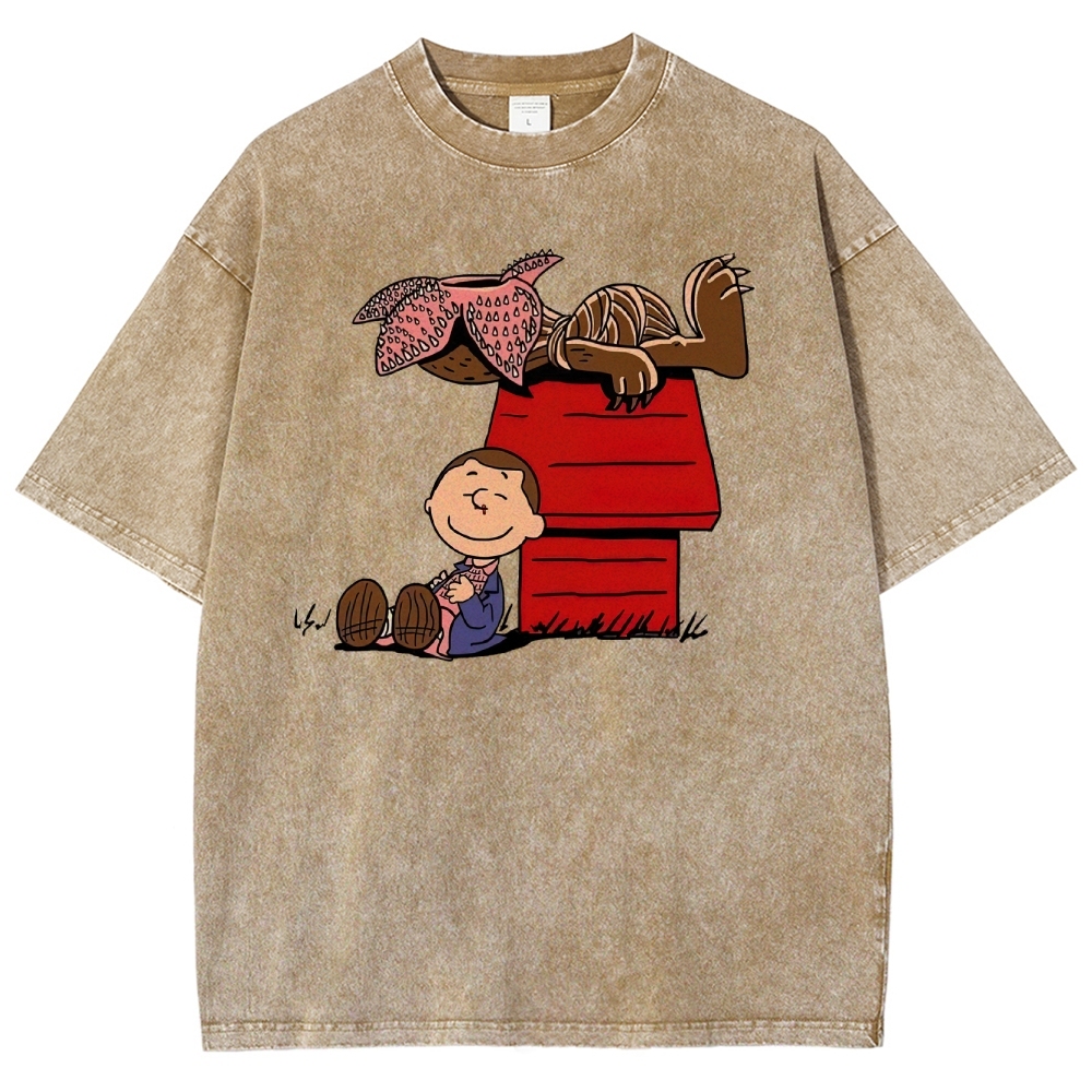 Demogorgon Crossover Graphic Washed T-Shirt