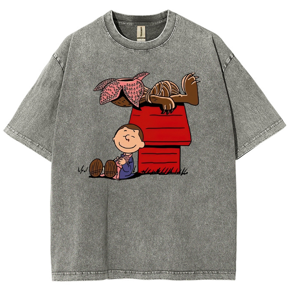 Demogorgon Crossover Graphic Washed T-Shirt