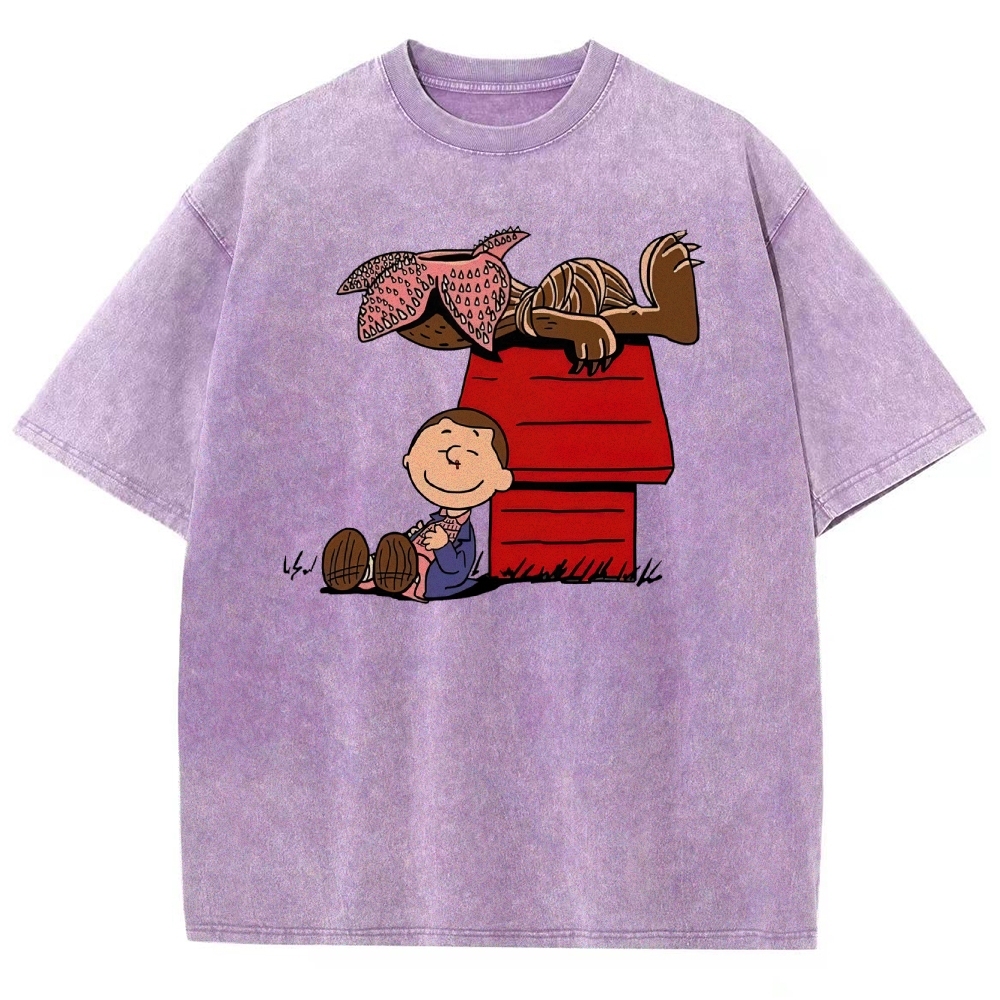 Demogorgon Crossover Graphic Washed T-Shirt