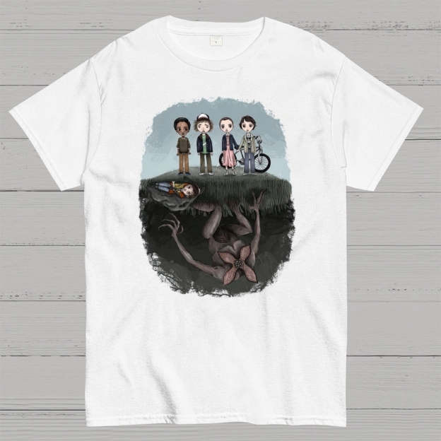Demogorgon Sci-Fi Horror Graphic Cotton T-shirt 