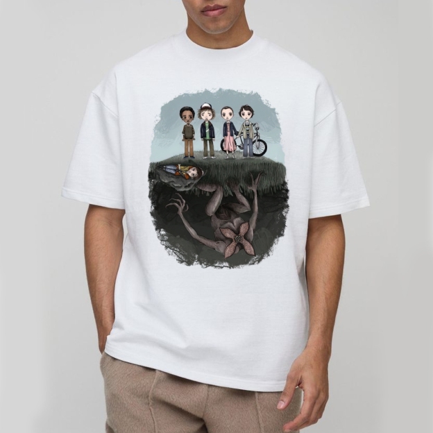 Demogorgon Sci-Fi Horror Graphic Cotton T-shirt 