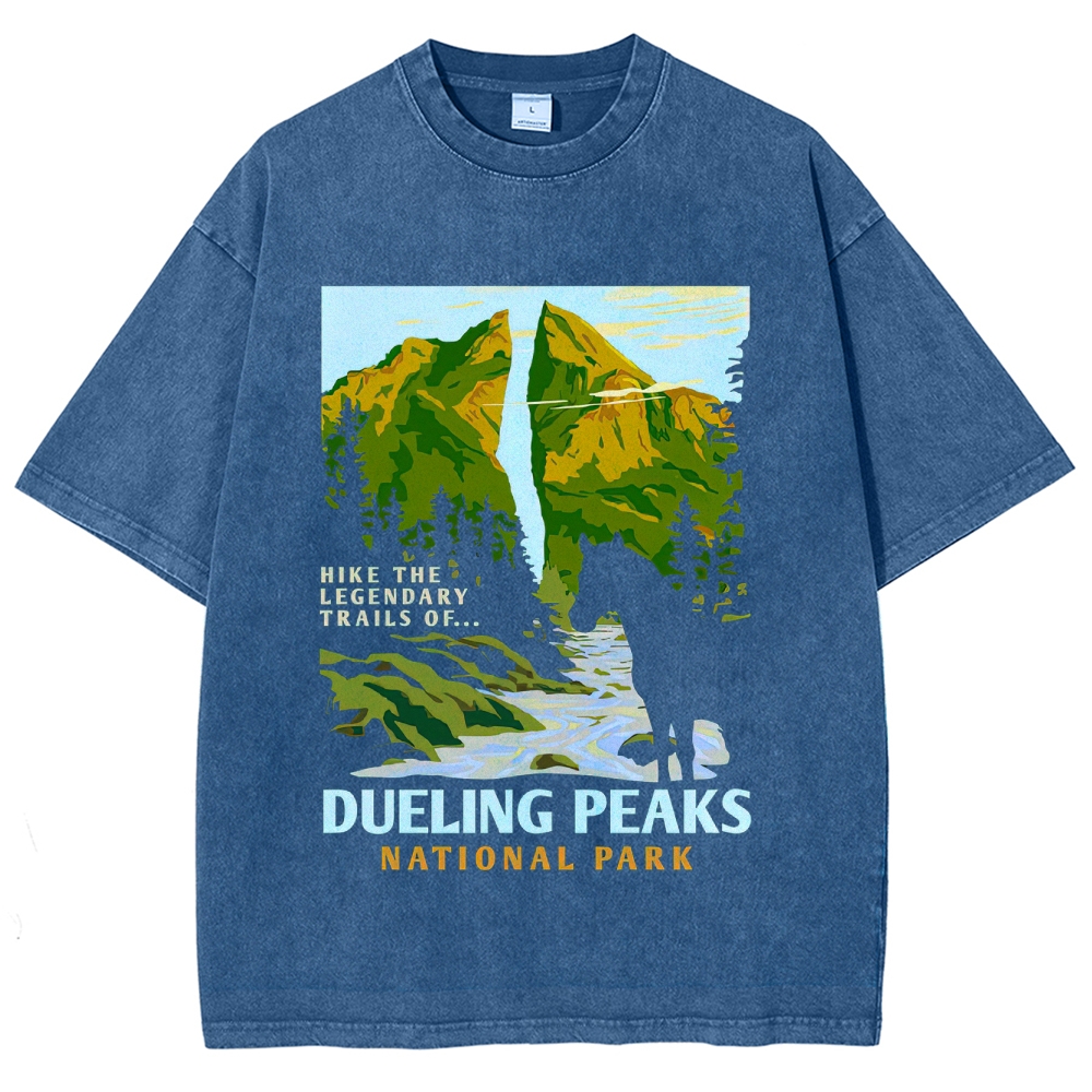 Vintage Park Adventure: Dueling Peaks Trail Graphic Washed T-Shirt