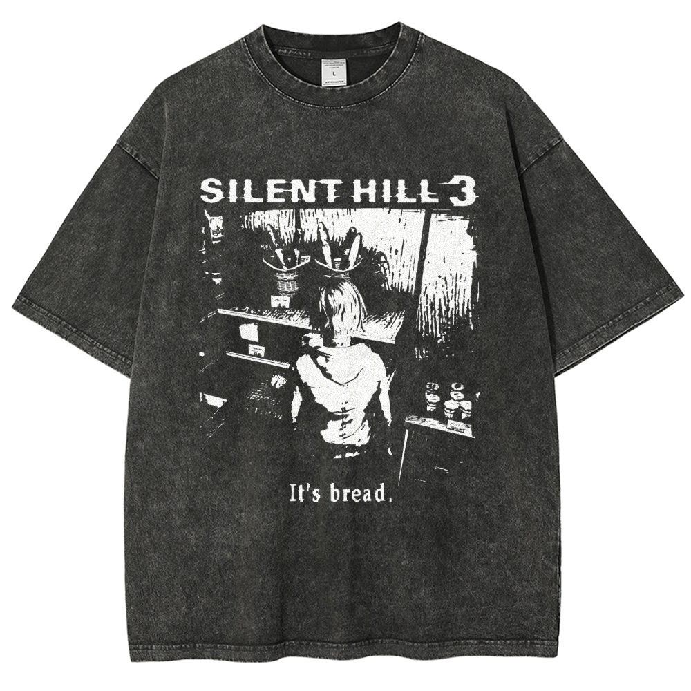 Eerie Silent Hill 3: It's Bread Graphic Washed T-Shirt 