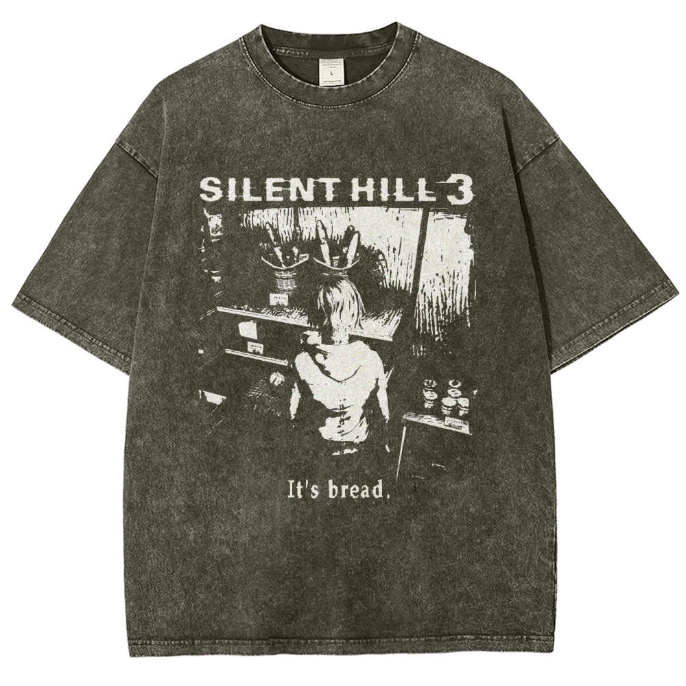 Eerie Silent Hill 3: It's Bread Graphic Washed T-Shirt 