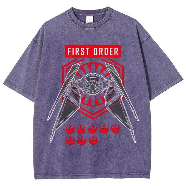 Edgy First Order Insignia Graphic Washed T-Shirt